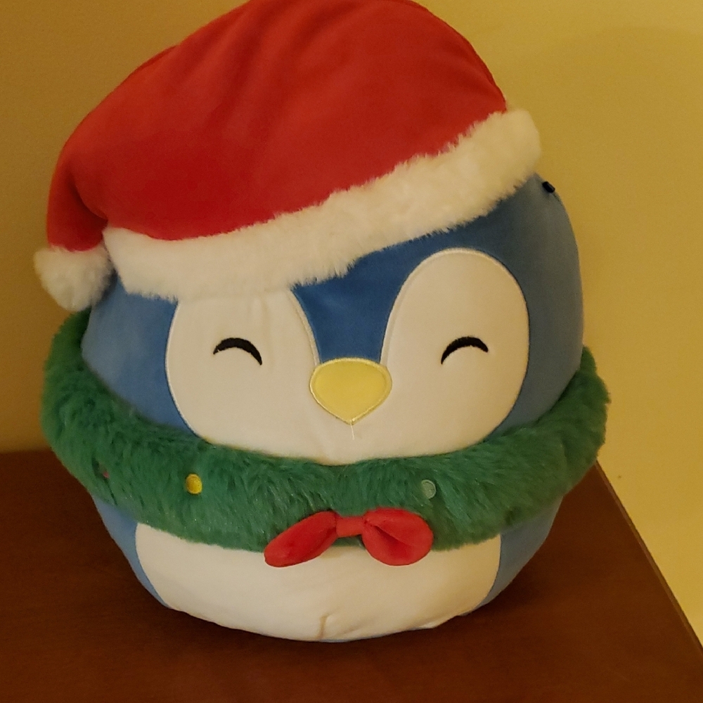 Squishmallows Blue and Red Stuffed Penguin